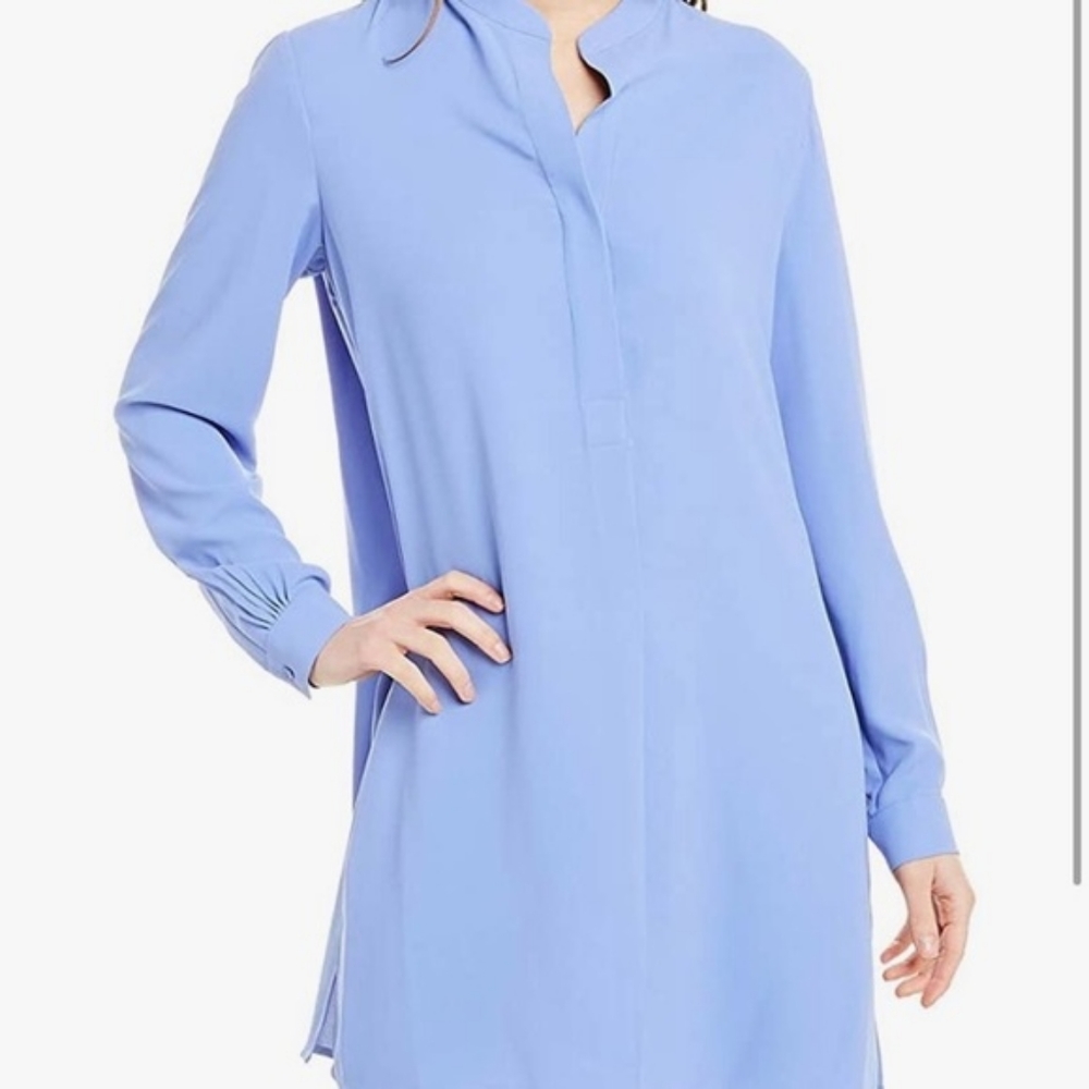 Anne Klein Women's Split Neck Long Tunic Blouse
